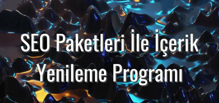 SEO Paketleri İle İçerik Yenileme Programı - SEO paketleri ile içerik yenileme