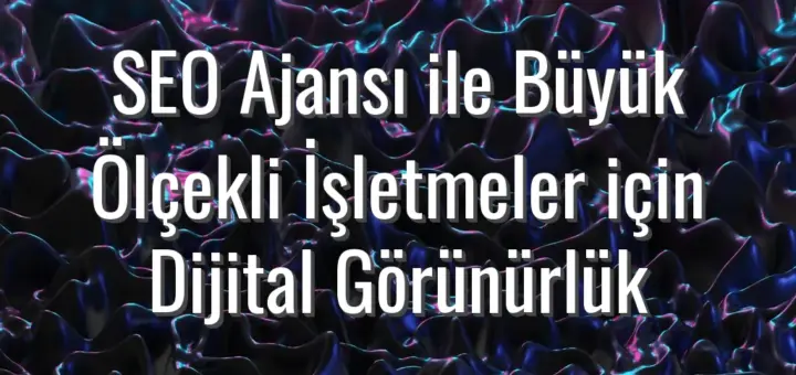 SEO Ajansı ile Büyük Ölçekli İşletmeler için Dijital Görünürlük