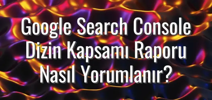 Google Search Console Dizin Kapsamı Raporu Nasıl Yorumlanır?