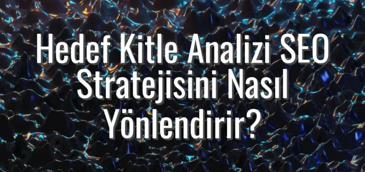Hedef Kitle Analizi SEO Stratejisini Nasıl Yönlendirir?