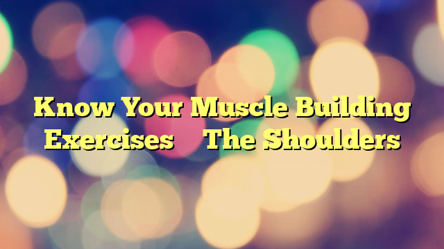 Know Your Muscle Building Exercises – The Shoulders