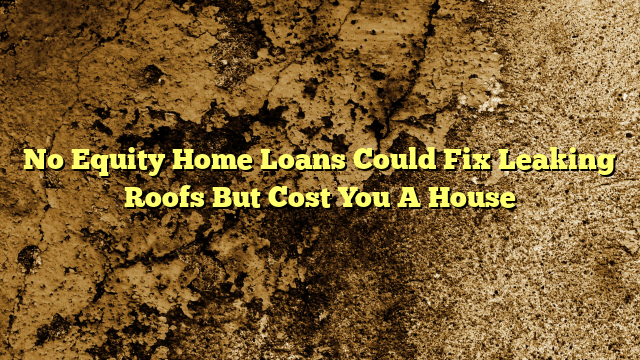 No Equity Home Loans Could Fix Leaking Roofs But Cost You A House